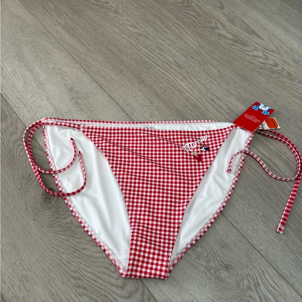 Old Navy Red and White Checkered Swimwear